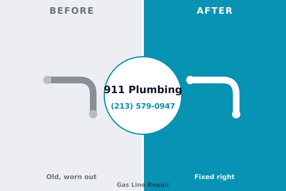 Before and after: plumbing repair East Vineland, NJ